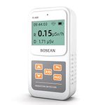 BOSEAN Geiger Counter Nuclear Radiation Detector, Personal Radiation Dosimeter, Rechargeable Geiger Monitor Meter with Battery LCD Display Curve Graph for Beta Gamma X Ray