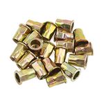 uxcell 20 Pcs M8 Car Bronze Tone Carbon Steel Thread Half Hexagonal Rivet Nut Nutserts