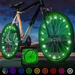 Activ Life Bicycle Tire Lights (2 Wheels, Green) Top Beach Ideas & Presents for Summer - Popular Top Camping & Vacation Ideas of 2022 for Him or Her - Men, Women, Kids & Fun Teens