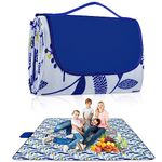 Habaylin Picnic Blanket Large, 79"X79" Picnic Blanket Waterproof Extra Large, Beach Blanket, Foldable Picnic Blanket for Hiking, Party, Camping on Grass Sandproof Handy Picnic Mat