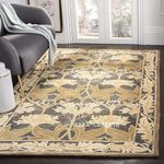 Sara Carpets Handmade Woollen Carpet. Craft Collection for Living Room Bedroom. Hall Size 4 x 6 feet (120X180 Cm) D Grey 33