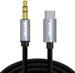 USB C to 3.5mm Audio AUX Cable,Nylon Braided Type C to 3.5mm Male Headphone Adapter Car Stereo Compatible with Huawei P50 P40 Samsung Galaxy S22 S21 S20FE S22+ Note30 Google Pixel 6 Black (3.3feet/1M)