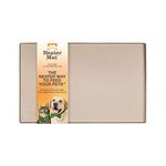 Neater Pet Brands Neater Mat - Waterproof Silicone Pet Bowls Mat - Protect Floors from Food & Water (16" x 10" Silicone, Cappuccino)