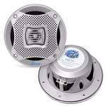 Lanzar Pyle 400W 6.5-Inch 2-Way Marine Speakers AQ6CXS (Silver)