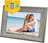 KODAK Digital Photo Frame 10 inch, WiFi Digital Picture Frame with 32GB Internal Memory, HD IPS Touchscreen, Classic Wood Electronic Digital Frame, Share Picture and Video Instantly via USB or App