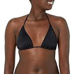 Roxy Women's Standard Solid Beach Classics Tiki Tri Bikini Top, True Black 211, Small