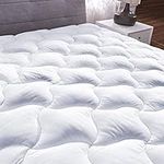 Full Size Mattress Pad - Pillow Top Elastic Fitted Mattress Cover Quilted Fitted Mattress Protector 8-21" Deep Pocket Cooling Mattress Topper 54x75 inch Machine Washable