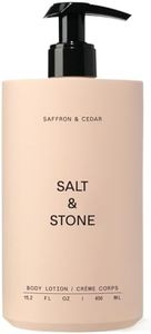 Salt & Stone Body Lotion for Women & Men | Hydrates, Nourishes & Softens Skin | Restores Dry Skin | Fast-Absorbing | Cruelty-Free & Vegan (Saffron & Cedar - 15.2 fl oz)