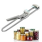 Jar Can Opener, Adjustable Stainless Steel Manual Bottle Can Opener, Non-Slip Jar Lid Remover Gripper for Seniors Arthritis, Kitchen Gadget Bottle Opener (23cm)