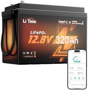 Litime 12V 320Ah Mini Self-Heating Lithium LiFePO4 Battery, Max 15000 Deep Cycles Battery, Bluetooth & 2 Heating Mode.