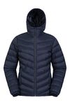 Mountain Warehouse Seasons Womens Padded Jacket - Water Resistant Ladies Coat, Warm, Front Pockets, Adjustable Elastic Cuffs & Hood - For Holidays, Travelling Dark Blue 16