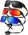 NSSIW Polarized Sunglasses-for-Men-Women Sports Mens-Sunglasses: Wrap Around Sun Glasses UV400 Running Fishing Golf 3 Packs