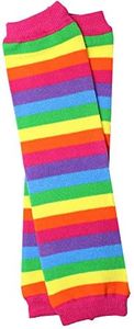 Christmas and Halloween baby & toddler Leg Warmers for Girls & Boys in various styles (Newborn (up to 12 pounds), Bright Rainbow)