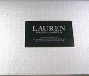 Lauren Ralph Lauren Queen Size Medallion Print Sheet Set 100% Cotton Light Gray and White