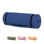 Highlander Foam Roll Camping Mat - Lightweight, Durable Sleeping Mat Perfect for Camping, Hiking and Fishing - 38mm Thick - Comfortable, Compact and Portable Ideal for Travelling (Deep Blue)