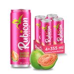 Rubicon Sparkling Guava Beverage | Pack of 4, 355 ml Cans | Fruit Flavour Carbonated Drink | 90 Calories per Can | Made with Real Fruit Juice | Allergen-Free | Vegan Friendly| No Artificial Sweeteners