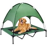 PRAISUN Outdoor Dog Bed with Canopy