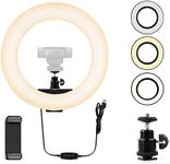 Webcam Light, Ring Light for Logitech Webcam C920,C922x,C930e,Brio 4K,C925e,C922,C930,C615 1/4'' Screw Hole- 10'' Light (Without Tripod and Stand)