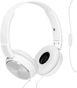 Sony Lightweight Foldable On-Ear Headphones Compatible with Smartphones, Tablets, Laptops, and MP3 Devices - White (International Version)