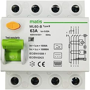 FI Circuit Breaker 63 A - 30 mA / 4-Pin/Type B All-Current Intensive