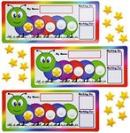 Kenson Kids “I Can Do It!” Caterpillar Token Board, 3 Pack – Perfect for Ages 3-10