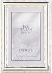 Lawrence Frames Metal Picture Frame Silver-Plate with Delicate Beading, 4 by 6-Inch