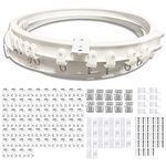 Flexible Ceiling Curtain Track | 8 Meters Curved Curtain Rail with Mute Rollers | Bendable Mount for Shower Bay Window RV Curtain Room Divider