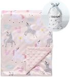 CREVENT Minky Baby Blanket for Girl