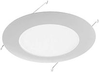 NICOR Lighting 6 inch White Recessed Shower Trim with Albalite Lens (17505)