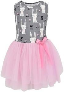 Unique Baby Bunny Tutu Easter Dresses for Girls Cute Girls Easter Dress Long Sleeve Easter Dresses for Toddlers Kids Easter Outfit (3T/S, Grey)