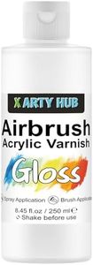 X ARTY HUB Acrylic Varnish Gloss 8.45 fl oz / 250 ml, Anti-Yellowing/Fading/Cracking Acrylic Paint Sealer, Waterproof, Stain & Moisture Resistant Coating, Brushable and Sprayable