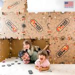 Make-A-Fort Building Kit - Build Really Big Indoor Forts for Kids - Get Kids Off Screens and Engaged in Creative Play - Reusable and Durable