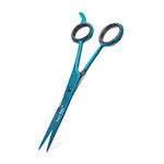 Green Max Hair Scissors-Professional Hair Cutting Barber Scissors-Sharp Blades-Razor Edge-Stainless Steel Salon Hairdressing Sharp Shears for Men Women -Blue 5.5"