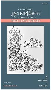 Spellbinders Poinsettia Corner Press Plate & Die Set