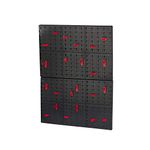 KCT 2 Pcs Wall Mount Tool Pegboard Storage Organiser Shelves Hangers Hook Panels