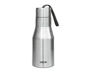 MILTON Super 500 Stainless Steel Water Bottle, 475 ml water bottles, Single walled, Leak-Proof, Rust-free Steel Bottle, Easy Grip, Easy to Carry, Travel Bottle, Silver