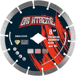 ORIXTREME 8Inch Diamond Saw Blade, Segmented General Purpose Blade Dry/Wet Cutting Concrete, Masonry, Brick, Block,Stone 7/8"-5/8” Arbor