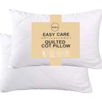 Quilted Cot Pillow for Toddler Cot Bed Hollowfibre Filled - Anti-allergy Soft Touch Quilted Design