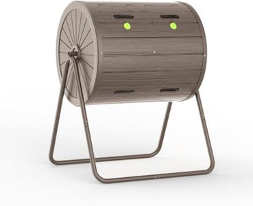 PatioZen Compost Bin 43 Gallon Outdoor, Grey