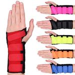 Solace Bracing Cool-Flow Wrist Support (6 Colours) - British Made & NHS Supplied Breathable Wrist Brace Splint - #1 for Carpal Tunnel, Arthritis, Tendonitis, RSI, Fractures & More - Red, M, Right