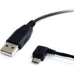 StarTech.com 6 ft. (1.8 m) USB to Micro USB Cable - USB 2.0 A to Left Angle Micro B - Black - Micro USB Cable (UUSBHAUB6LA)