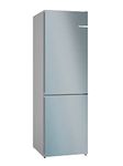 Bosch Home & Kitchen Appliances Bosch KGN362LDFG Serie 4 Freestanding Fridge Freezer with NoFrost, PerfectFit, VitaFresh XXL Pro 0C, MultiAirflow, LED Lights, 186 x 60cm, Silver