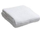 Head2Toe 100% Cotton Hospital Thermal Blanket - Open Weave Cotton Blanket - Breathable and Prevent Overheating - Soft, Comfortable and Warm - Hand and Machine Washable - 1 Pack