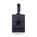 Rico Industries NFL Dallas Cowboys Navy Laser Engraved Ultra Suede Luggage Tag - Includes ID Card