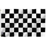 Anley Fly Breeze 3x5 Foot (90 X 150cm) Checkered Flag - Vivid Color and UV Fade Resistant - Canvas Header and Double Stitched - Black and White Racing Flags Polyester with Brass Grommets 3 X 5 Ft