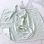 Eco Baby Planet Muslin Nursing Cover - Privacy Breastfeeding Cover - Lightweight and Breathable - Open Neckline - One Size Fits All - Australian Brand