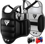 RDX Boxing Body Protector Reversible, Kickboxing MMA Muay Thai Chest Guard, Sparring Training Heavy Punching, Adjustable Strike Shield, Martial Arts Upper Belly Ribs Protection Pad, Taekwondo TKD Vest