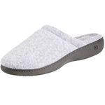 ISOTONER Women's Classic Terry Clog Slippers Slip on, Heather Grey, Large / 8.5-9 Regular US