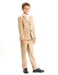 A&J DESIGN Boys Suit, Easter Outfit Kid Formal Wedding Dress Set, 14 Years, Khaki