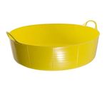 KetoPlastics Yellow 35 Litre Large Shallow Flexible 2-Handled Recycled Tub Dog Pool Bath